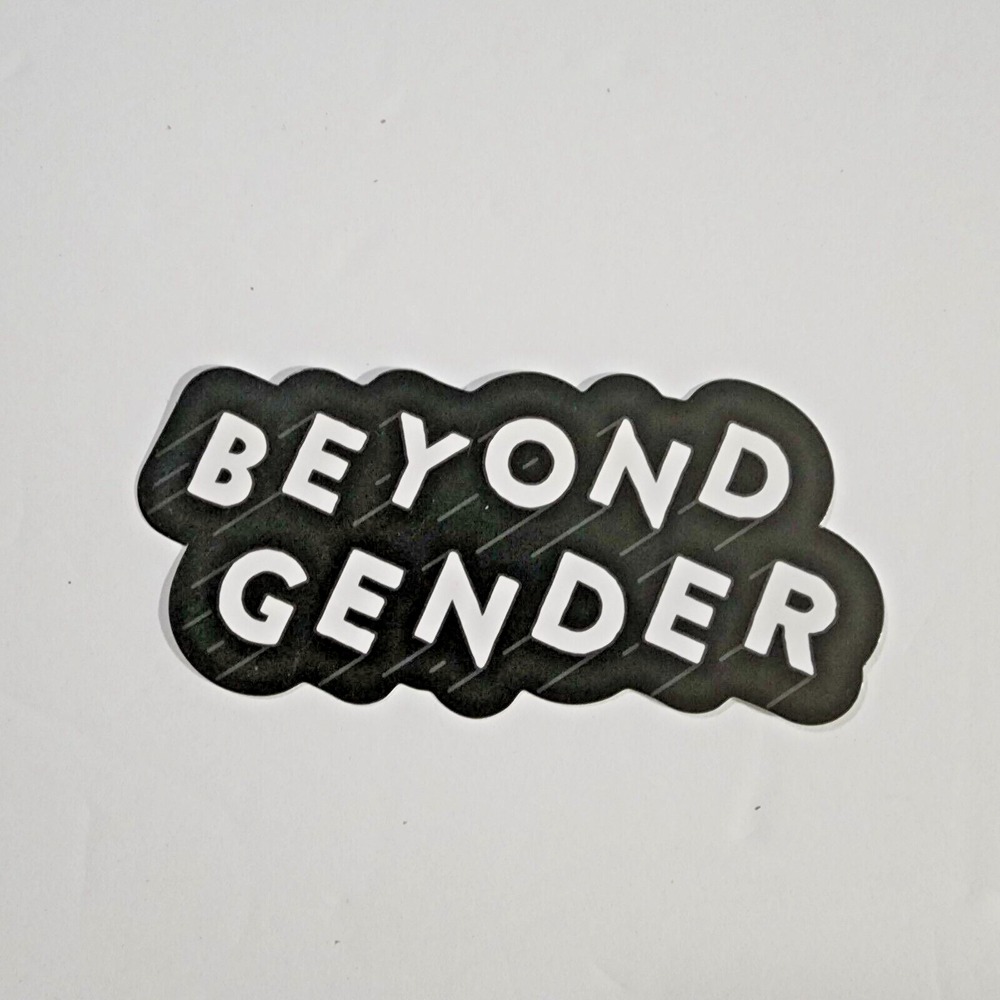 Bianca's Design Shop Beyond Gender Black White Gay Trans Pride Sticker LGBTQ+
